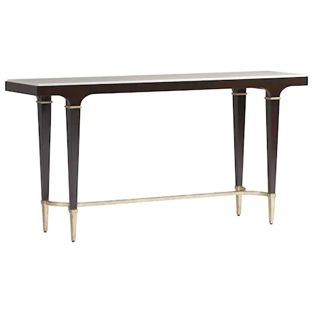 Beekman Sofa Console Table with Bulgary Beige Marble Top